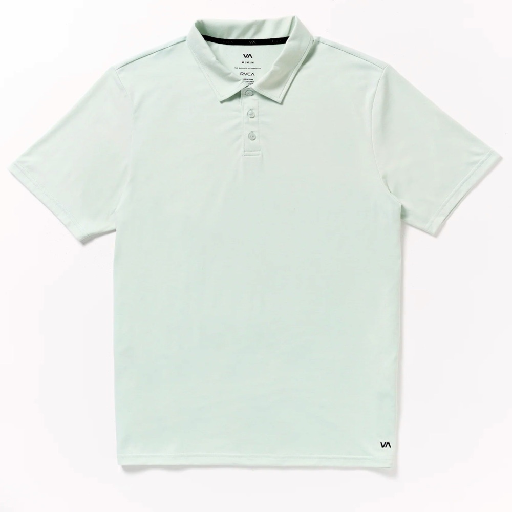 NWT/ SZ Med / RVCA Men's Light Green Polo Shirt